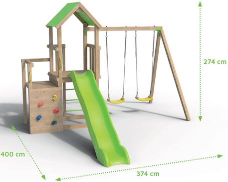 Aire de jeux en bois ultra xperience trigano - 8 enfants Bois 6 - vertbaudet enfant 
