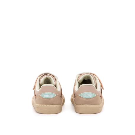 Sneakers filles synthétique lacets- fermeture adhésive barefoot Ocre+Rose clair 11 - vertbaudet enfant 