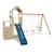 Aire de jeux avec toboggan xchange clever avec poutre métal 3 agrès pour enfants Bois 2 - vertbaudet enfant 