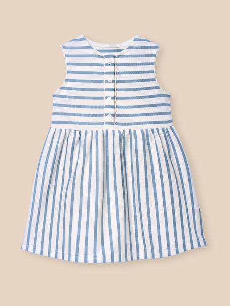 Robe rayée bébé - coton biologique Rayure bleue 1 - vertbaudet enfant 