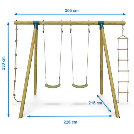 Portique 2,30 m topwood alti 2 - 4 enfants Bois 3 - vertbaudet enfant 
