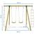 Portique 2,30 m topwood alti 2 - 4 enfants Bois 3 - vertbaudet enfant 