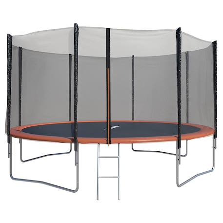 Trampoline ø 3,66 m avec filet de sécurité et échelle pour enfants Noir 1 - vertbaudet enfant 