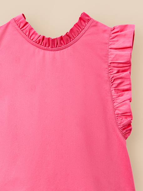Robe fille charlotte en satin de coton - collection couture Rose pivoine 2 - vertbaudet enfant 
