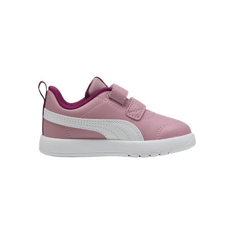 Baskets basses  enfant à scratch Poised rose puma blanc berry 1 - vertbaudet enfant 