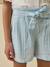 Short fille en gaze de coton - collection junior Bleu pastel+Marine+Nude 3 - vertbaudet enfant 