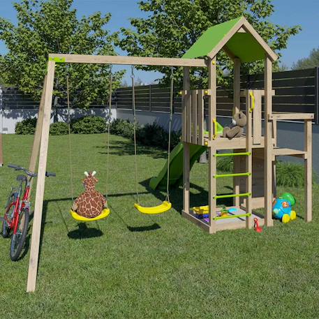 Aire de jeux en bois ultra xperience trigano - 8 enfants Bois 4 - vertbaudet enfant 