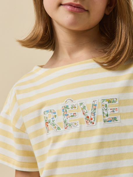 T-shirt message fille - collection junior Liberty clara bell+Liberty nazanin 7 - vertbaudet enfant 