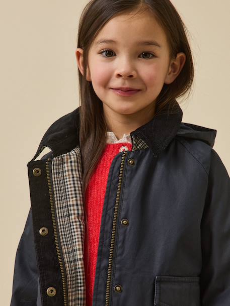 Veste en coton enduit - collection junior Marine 3 - vertbaudet enfant 