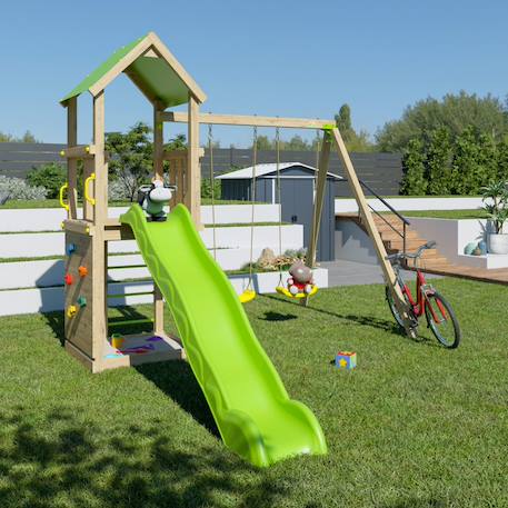 Aire de jeux en bois smart xperience trigano - 7 enfants Bois 1 - vertbaudet enfant 