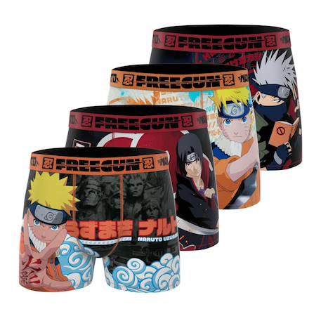 Garçon-Sous-vêtement-Slip, Boxer-Lot de 4 boxers Garçon naruto classic