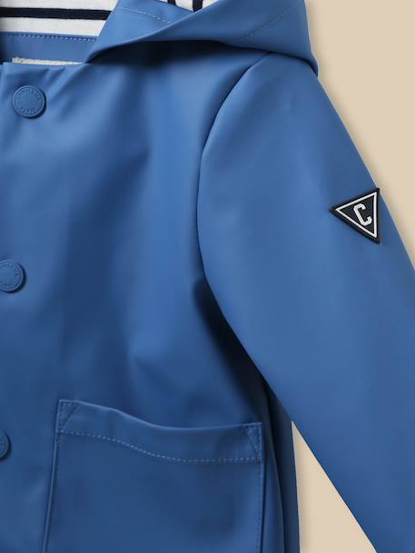 Coupe-vent à capuche bébé Denim bleu 4 - vertbaudet enfant 