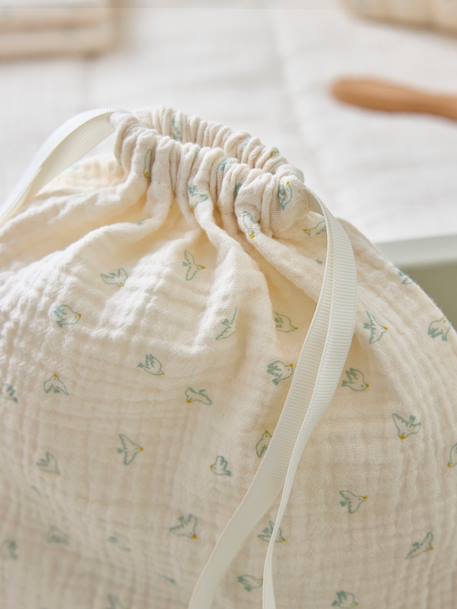 Trousse de toilette en gaze de coton Imprimé hirondelles 3 - vertbaudet enfant 