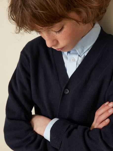Cardigan – collection fêtes et mariages Bleu fonce uni 3 - vertbaudet enfant 