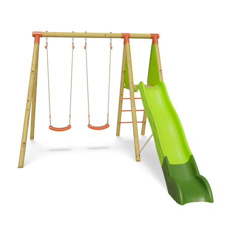 Portique balançoire en 2,30 m topwood milu - 4 enfants Bois 2 - vertbaudet enfant 