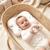 Coussin cale-tête ergonomique en satin de coton gallina Écru – motif poules champêtre 1 - vertbaudet enfant 