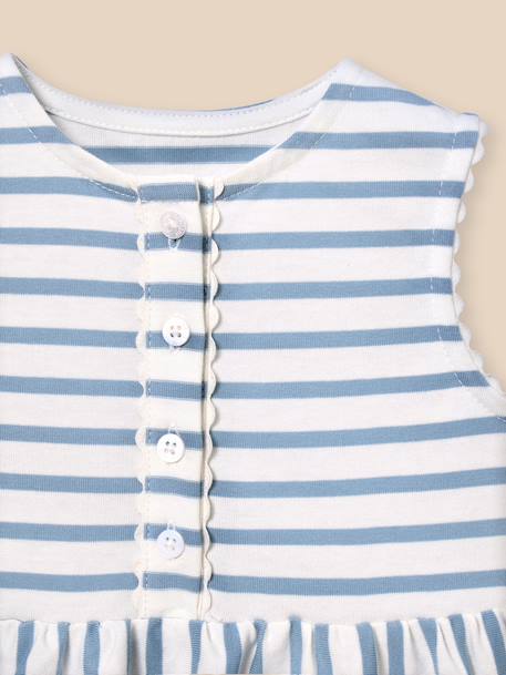 Robe rayée bébé - coton biologique Rayure bleue 2 - vertbaudet enfant 