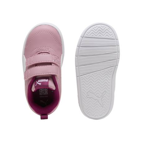 Baskets basses  enfant à scratch Poised rose puma blanc berry 6 - vertbaudet enfant 