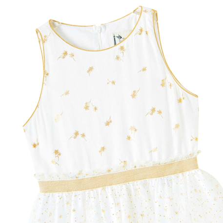 Robe demoiselle d'honneur  avec noeud hepburn Blanc doré+Blanc paillettes dorées 8 - vertbaudet enfant 