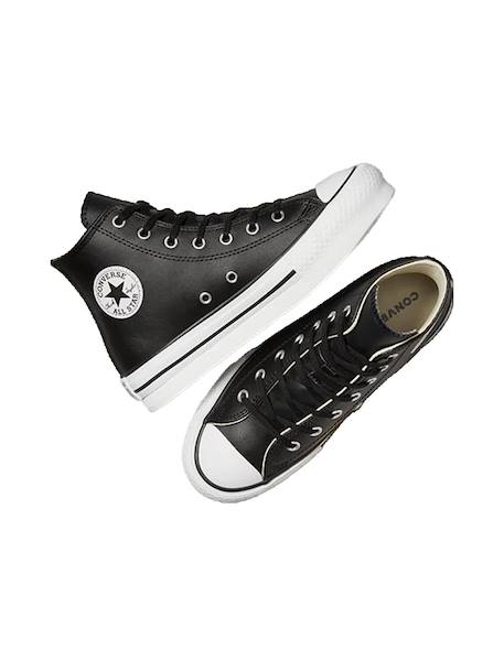 Baskets en cuir chuck taylor all star lift platform pour juniors – style et confort unisexe Noir / ivoire naturel / blanc 2 - vertbaudet enfant 