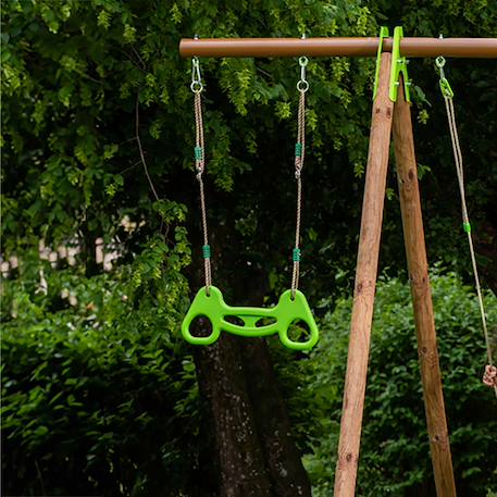 Trapèze anneaux pour portique balançoire 1,9 m - 2,5 m pour enfants Vert 1 - vertbaudet enfant 