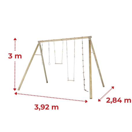 Portique 3m oliver Bois 4 - vertbaudet enfant 