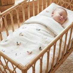 Linge de maison et décoration-Set coussin et couverture pour berceau et couffin gallina