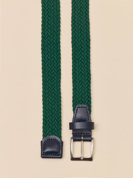 Ceinture tressée garçon Marine+Vert sapin 6 - vertbaudet enfant 
