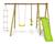 Aire de jeux poutre métal 1,90 m, 5 enfants, techwood premium oreka pour enfants Bois 2 - vertbaudet enfant 