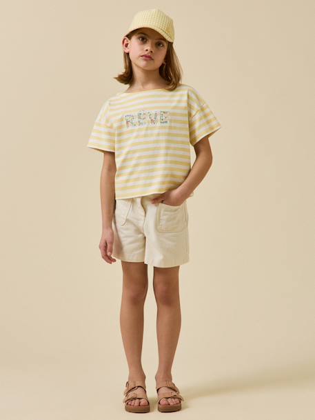 T-shirt message fille - collection junior Liberty clara bell+Liberty nazanin 9 - vertbaudet enfant 