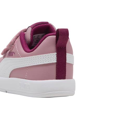 Baskets basses  enfant à scratch Poised rose puma blanc berry 5 - vertbaudet enfant 