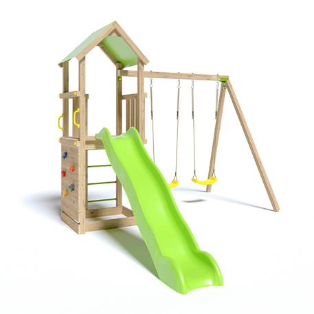 Aire de jeux en bois smart xperience trigano - 7 enfants Bois 2 - vertbaudet enfant 