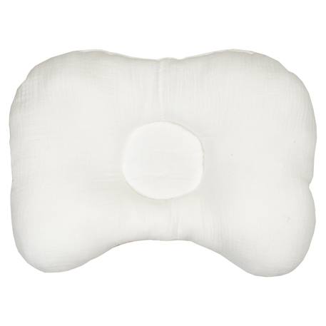 Coussin cale-tête ergonomique en satin de coton gallina Écru – motif poules champêtre 3 - vertbaudet enfant 