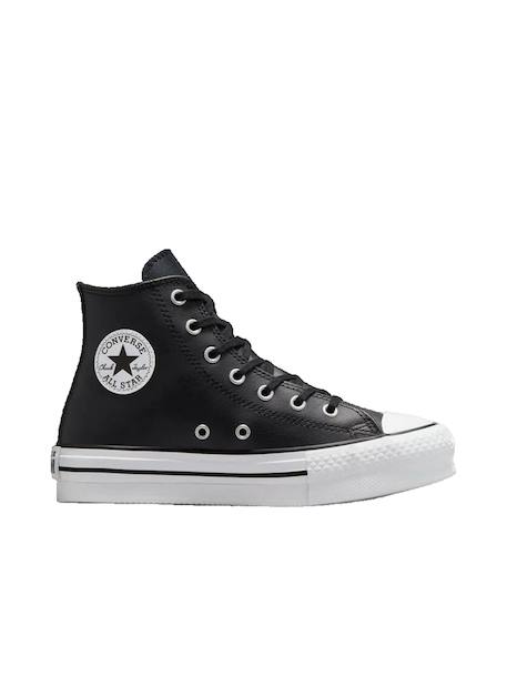 Baskets en cuir chuck taylor all star lift platform pour juniors – style et confort unisexe Noir / ivoire naturel / blanc 1 - vertbaudet enfant 