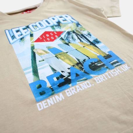 T shirt garçon manches courtes imprimé plage Beige+Bleu+Creme+Marine+Turquoise 4 - vertbaudet enfant 