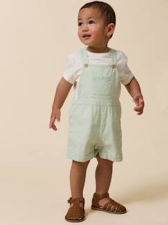 -Salopette courte vichy bébé