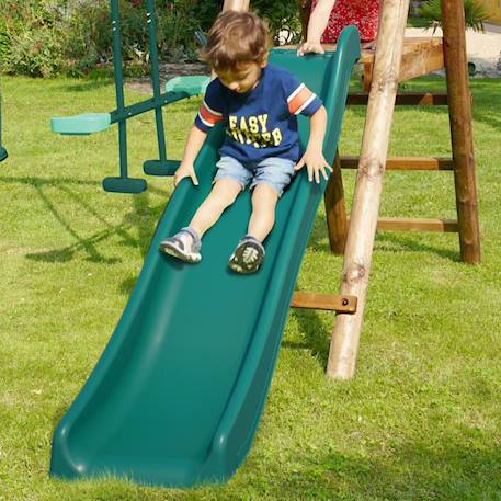 Glissière toboggan double vague pour portiques à plateformes h90 cm Vert 1 - vertbaudet enfant 