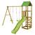 Aire de jeux bois enfant : plateforme 120 cm avec toboggan walli Vert 1 - vertbaudet enfant 