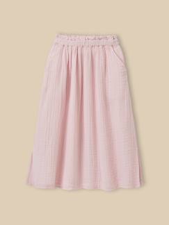 Jupe longue en gaze de coton biologique  - vertbaudet enfant