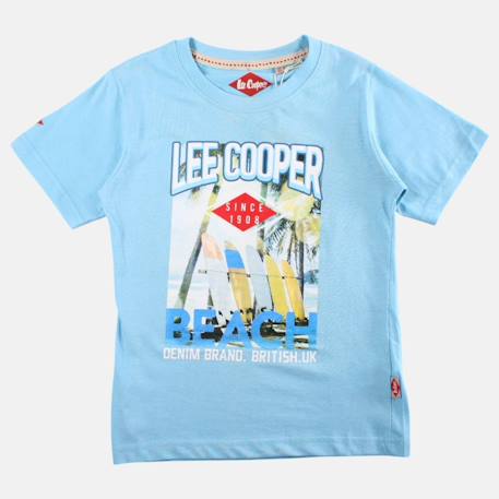 T shirt garçon manches courtes imprimé plage Beige+Bleu+Creme+Marine+Turquoise 6 - vertbaudet enfant 