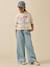 Pantalon large en denim - collection junior Denim bleach+Denim bleu 4 - vertbaudet enfant 