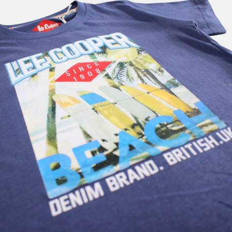 T shirt garçon manches courtes imprimé plage Beige+Bleu+Creme+Marine+Turquoise 17 - vertbaudet enfant 