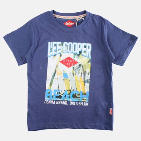 T shirt garçon manches courtes imprimé plage Beige+Bleu+Creme+Marine+Turquoise 15 - vertbaudet enfant 
