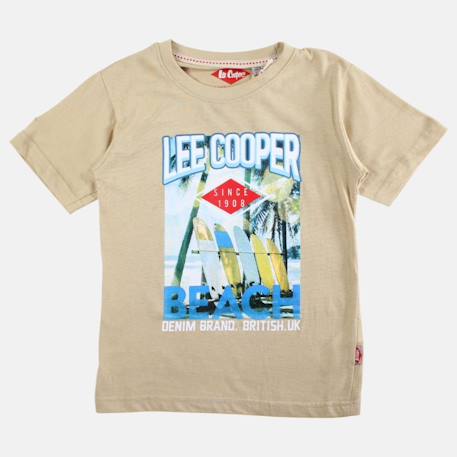 T shirt garçon manches courtes imprimé plage Beige+Bleu+Creme+Marine+Turquoise 2 - vertbaudet enfant 