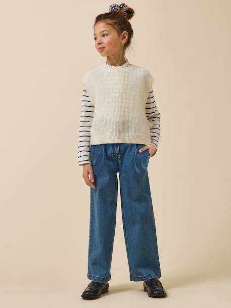 Fille-Pantalon large en denim - collection junior
