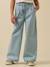 Pantalon large en denim - collection junior Denim bleach+Denim bleu 1 - vertbaudet enfant 