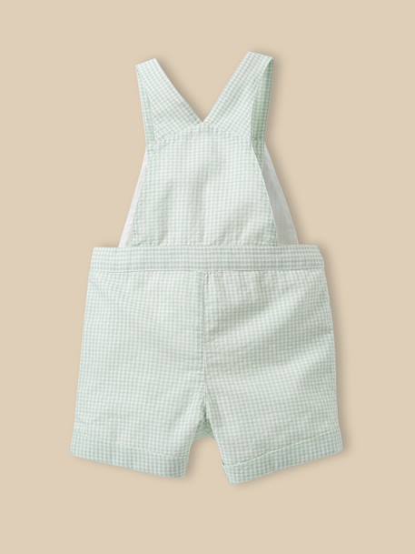 Salopette courte vichy bébé Vichy vert 3 - vertbaudet enfant 