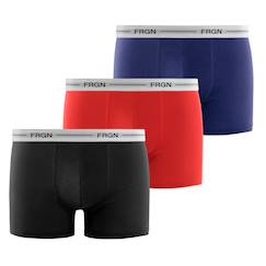 -Lot de 3 boxers junior en coton colorés ceinture blanches frgn