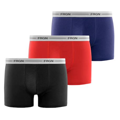 Garçon-Sous-vêtement-Slip, Boxer-Lot de 3 boxers junior en coton colorés ceinture blanches frgn