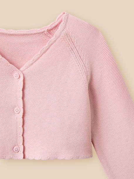 Cardigan court – collection fêtes et mariages Rose tendre 2 - vertbaudet enfant 